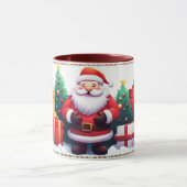 Mug Joli Noël festif moderne et heureux Père Noël (Centre)
