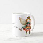 Mug Joli Noël Folk Art Angel (Devant droit)