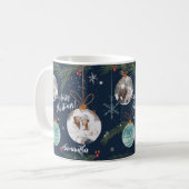 Mug Joli Noël illustration nom 2 photos (Devant gauche)