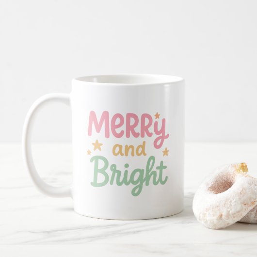 Mug Joli Noël moderne coloré (Avec donut)