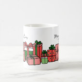Mug Joli Noël Moderne Rouge Rose (Centre)