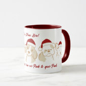 Mug Joli Noël Père Noël chiot (Devant droit)