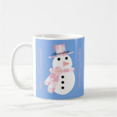Mug Joli Noël personnalisé Snowman (Gauche)