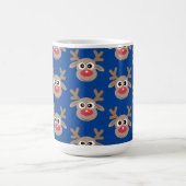 Mug Joli Noël Reindeer Dessin Motif Bleu (Centre)