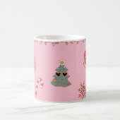 Mug Joli Noël Rétro Rose Pastel Nostalgique (Centre)