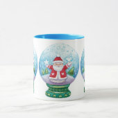 Mug Joli Noël Snowglobe Père Noël, Étoile, Oiseau (Centre)