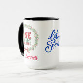 Mug Joli Noël sur mesure Floral Noel Nurse Cadeau (Devant gauche)