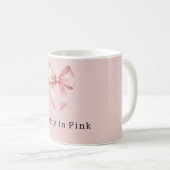 Mug Joli Nœud Rose Féminin (Devant droit)