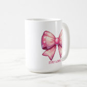 Mug Joli Nœud Rose-Reste Charmant (Devant droit)