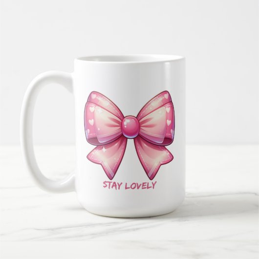 Mug Joli Nœud Rose-Reste Charmant (Gauche)