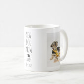 Mug Joli Nouveau Chien Maman Photo Texte manuscrit (Devant droit)