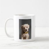 Mug Joli Nouveau Chien Maman Photo Texte manuscrit (Gauche)