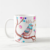 Mug joli oiseau coloré moderne (Gauche)