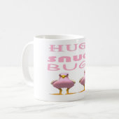 Mug Joli oiseau couleur rose avec message d'amour (Devant gauche)