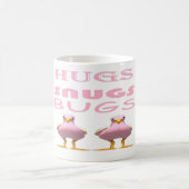 Mug Joli oiseau couleur rose avec message d'amour (Centre)