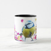 Mug Joli Oiseau jaune et bleu - Art animalier (Centre)