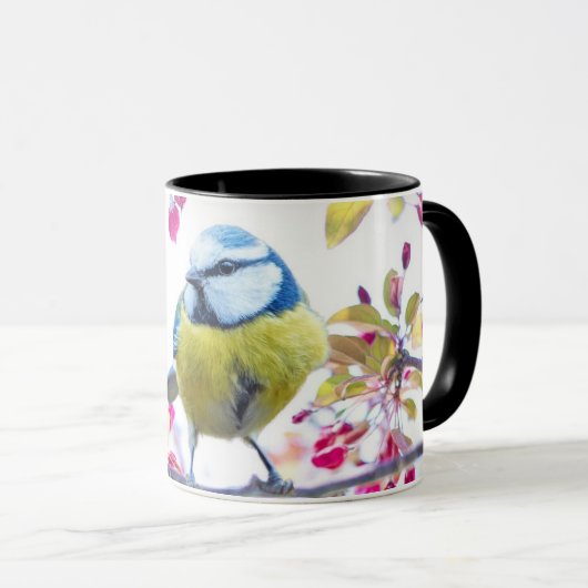 Mug Joli oiseau jaune et bleu - Nature sauvage (Devant droit)