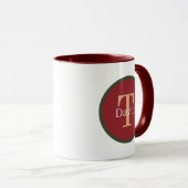 Mug Joli ours de Noël ajouter monogramme (Devant droit)