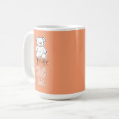 Mug Joli ours en peluche rose réflexion Doodle nom per (Devant gauche)