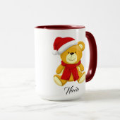 Mug Joli Ours En Teddy De Noël Personnalisé (Devant droit)