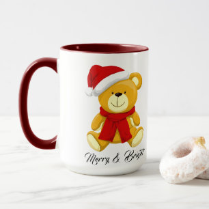 Mug Joli Ours En Teddy De Noël Personnalisé
