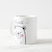 Mug Joli ours moderne noir et blanc (Devant gauche)
