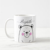 Mug Joli ours moderne noir et blanc (Gauche)