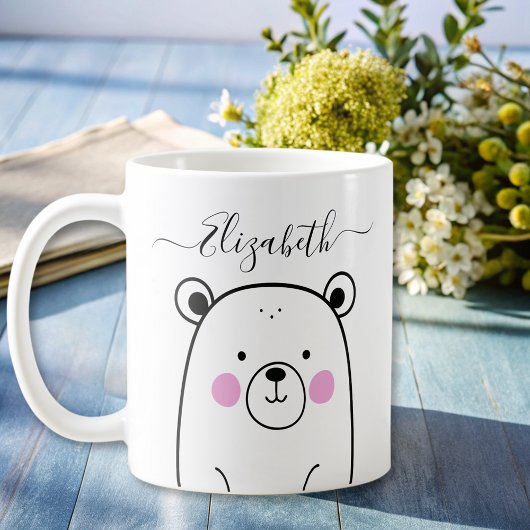 Mug Joli ours moderne noir et blanc