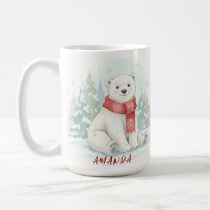 Mug Joli ours polaire aquarelle Hiver 