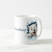 Mug Joli Ours Polaire Noël 3D (Devant droit)