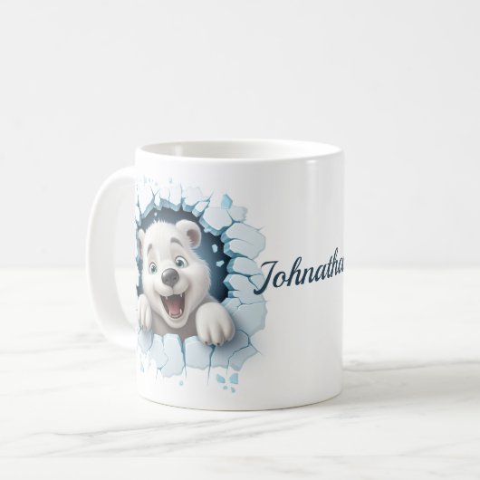 Mug Joli Ours Polaire Noël 3D (Devant gauche)