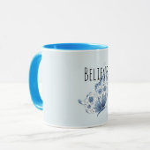 Mug Joli Papillon Bleu Croire (Devant gauche)