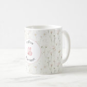 Mug Joli Papillon Floral Rose Pâle   (Devant droit)