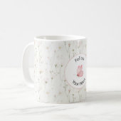 Mug Joli Papillon Floral Rose Pâle   (Devant gauche)