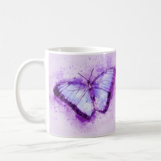 Mug Joli papillon violet  (Gauche)