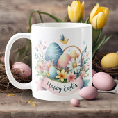 Mug Joli Pastel Aquarelle Florals Joyeux Pâques
