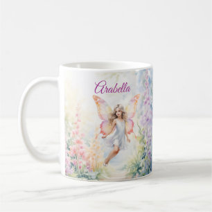 Mug Joli Pastel Butterfly Fairy in Flower Garden