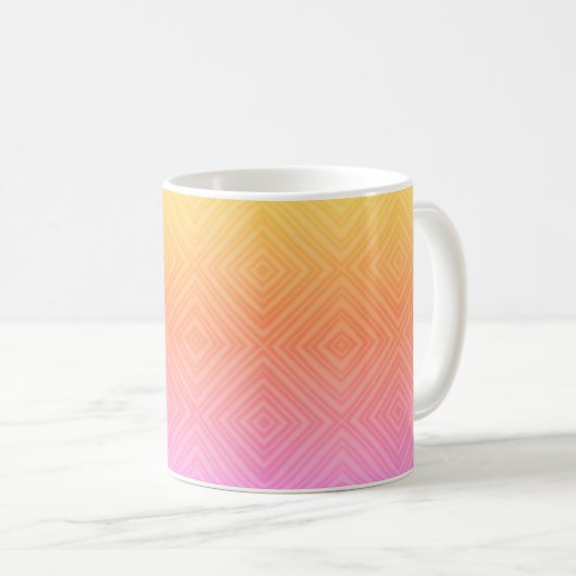 Mug Joli Pastel Hypnotique Diamant Moderne Pop Art (Devant droit)