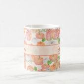 Mug Joli patch de citrouilles à l'aquarelle avec nom p (Centre)