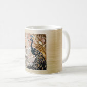 Mug Joli Peacock Pink Gold Noël (Devant droit)