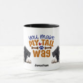 Mug Joli Peeking Bordure Collie Vous Faites Mon Baguet (Centre)