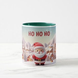 Mug Joli Père Noël 3D Style dans la ville Personnalisé