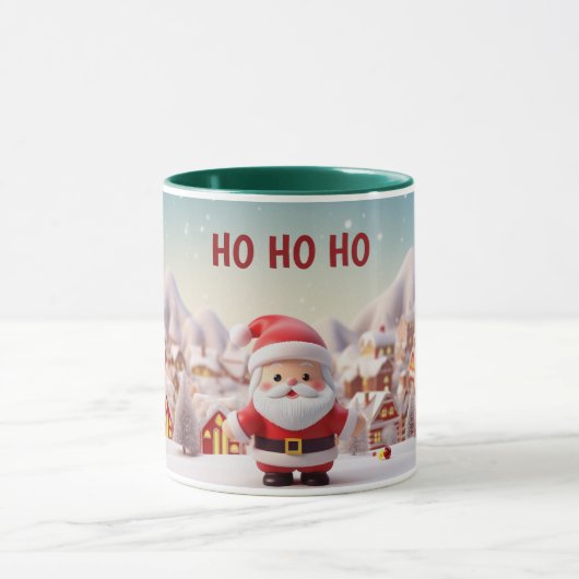 Mug Joli Père Noël 3D Style dans la ville Personnalisé (Centre)