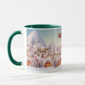 Mug Joli Père Noël 3D Style dans la ville Personnalisé (Gauche)