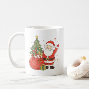 Mug Joli Père Noël avec sac de cadeaux pour un Noël cl