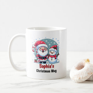 Mug Joli Père Noël et bonhomme de neige Noël personnal
