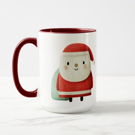 Mug Joli Père Noël minimaliste (Gauche)