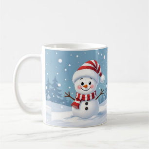 Mug Joli petit bonhomme de neige avec écharpe et chape