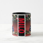 Mug Joli Petit Carlin À Noël (Centre)