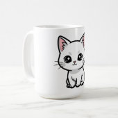 Mug Joli petit chat blanc (Devant gauche)